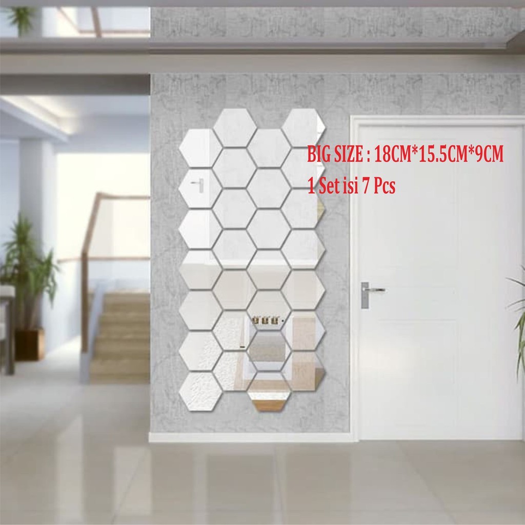 MULYO - STICKER DINDING MIRROR  terbaru