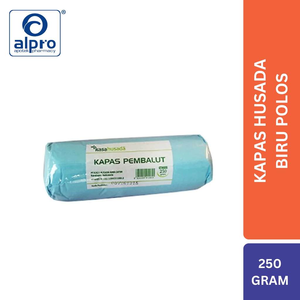 Kapas Husada Biru Polos 250Gr