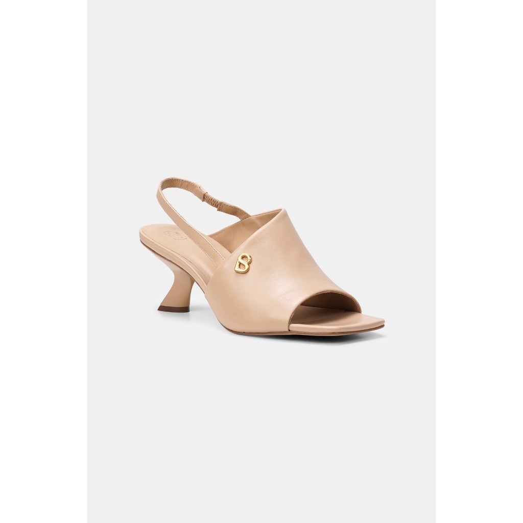 Buttonscarves Luna Open Toe Heels - Beige