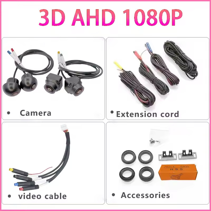 Car 360° panoramic system camera for Android multimea screen, Android multimea system with 360APP function