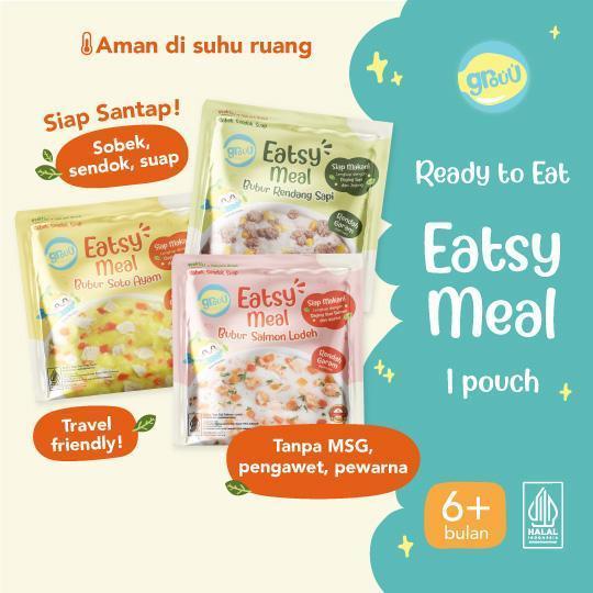 GROUU Eatsy Meals 120gr / Bubur MPASI Bubur Instant Makanan Bayi Anak
