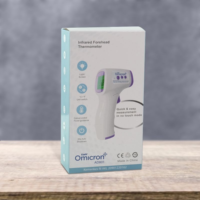 thermogun termometer tembak suhu badan taffomicron