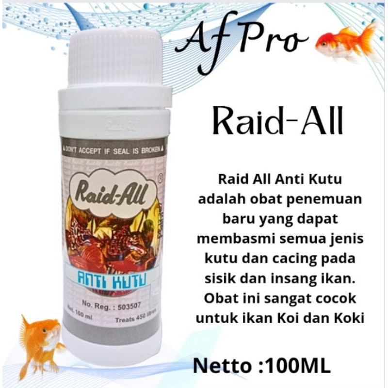 Obat ikan RAID ALL ANTI KUTU 100ML