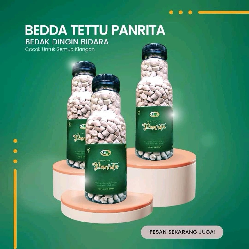 3pcs Bedda Tettu Panrita / Bedak dingin Bidara / Bedak Basah