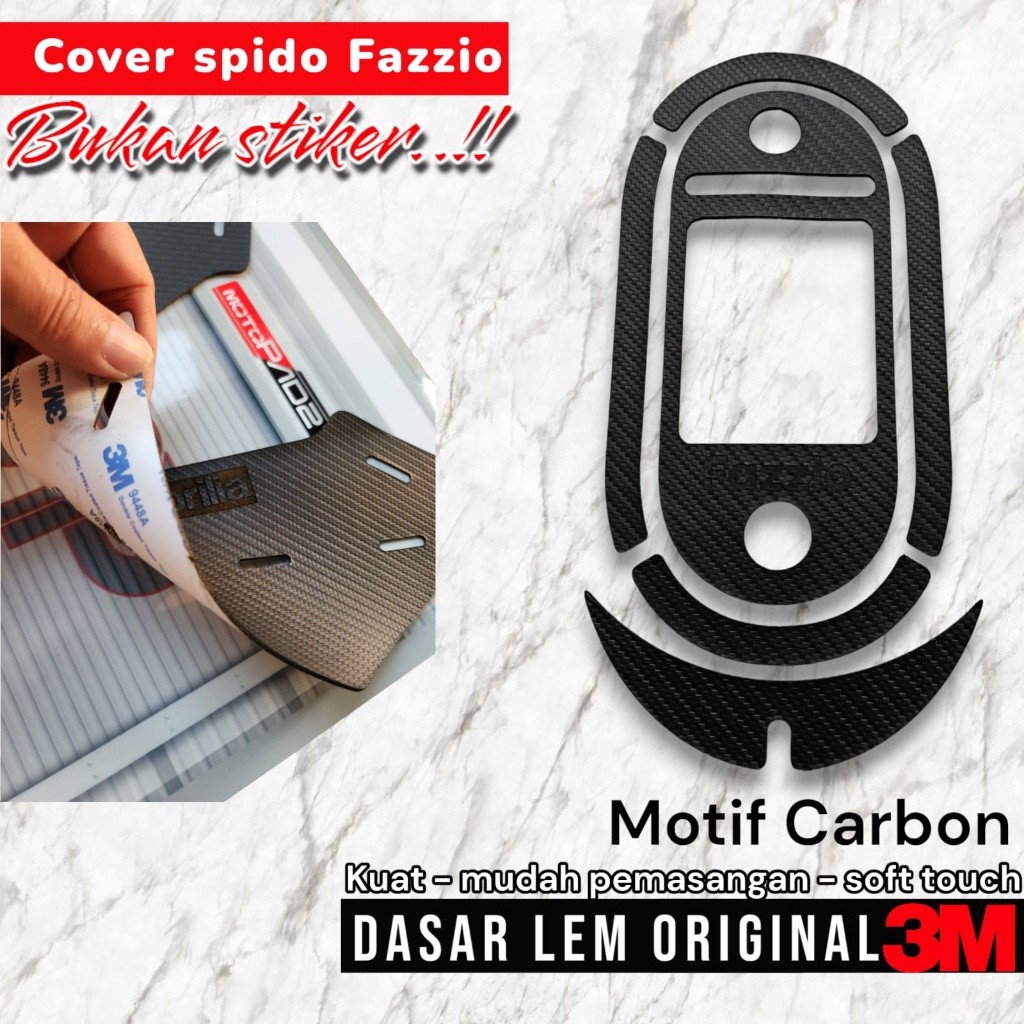 Stiker Spidometer Fazzio Carbon Pattern bisa cod