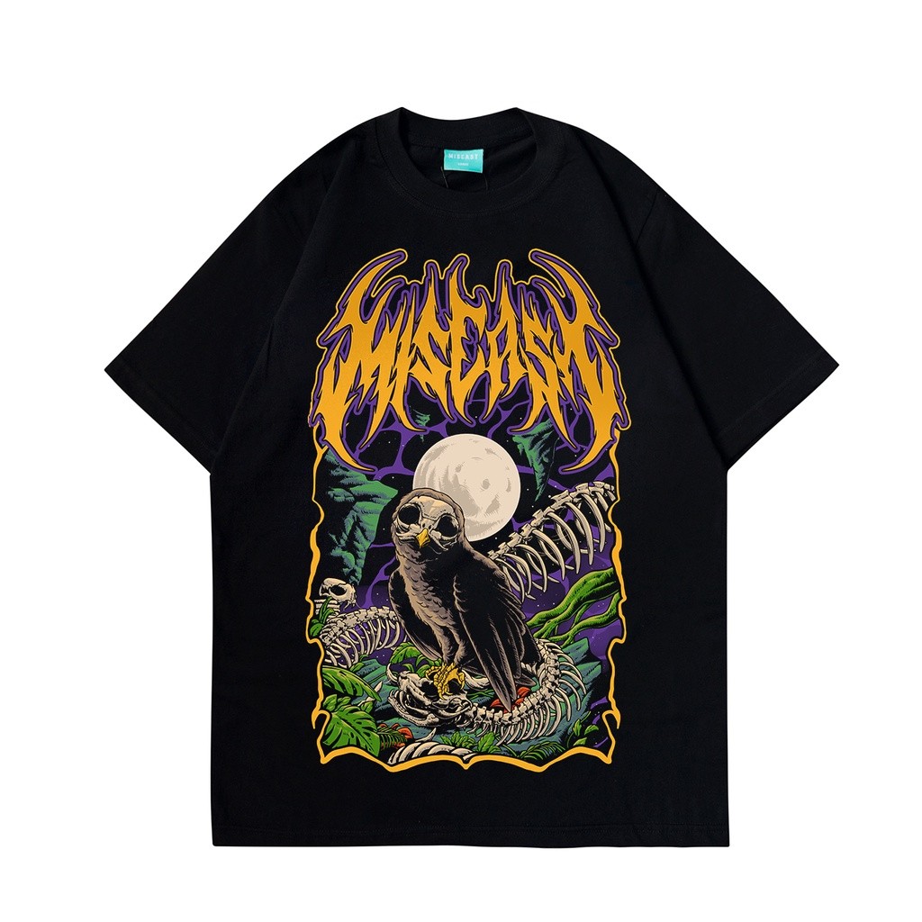 Miscast - Oversized Kaos - Flames - Hitam