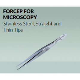 Forcep for microscopy, SS, Straight and Thin Tips OMM