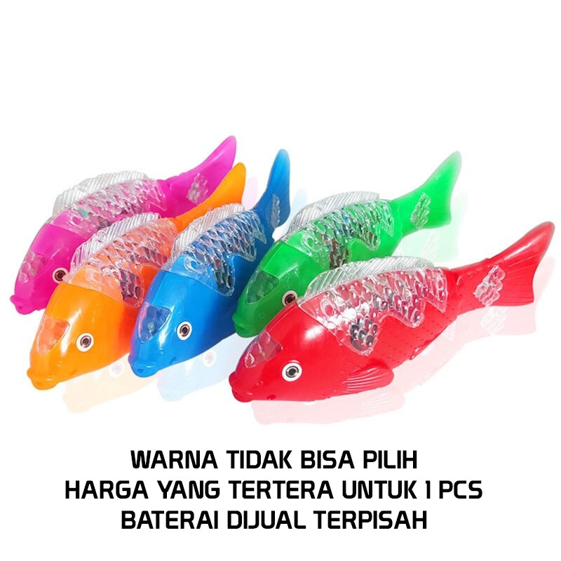 Mainan Ikan Koi Baterai Musik dan Lampu