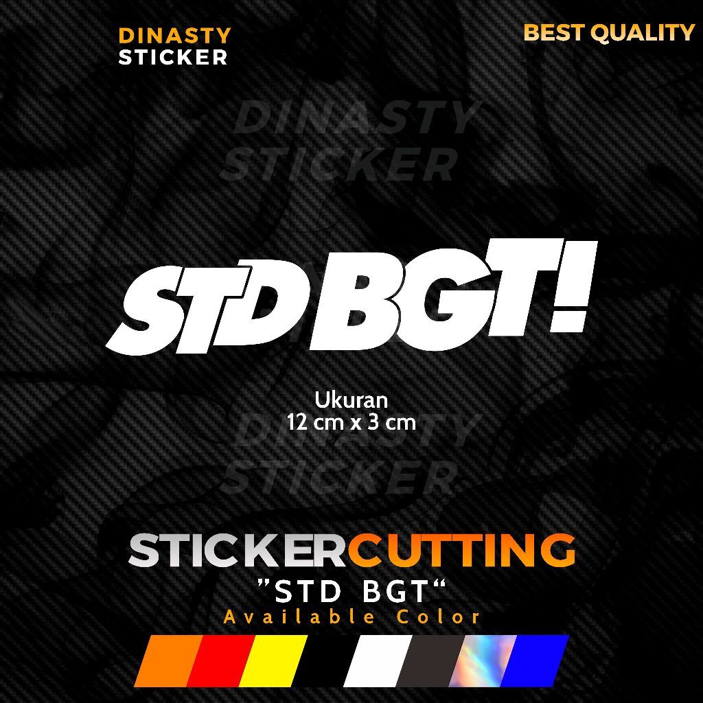 Sticker Stiker Cutting Std Bgt