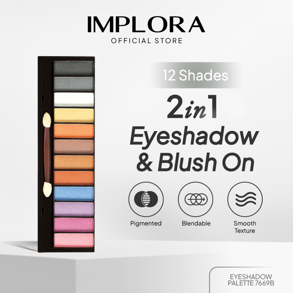 DBS3 - Implora Eyeshadow Palette 12 Warna 7669B