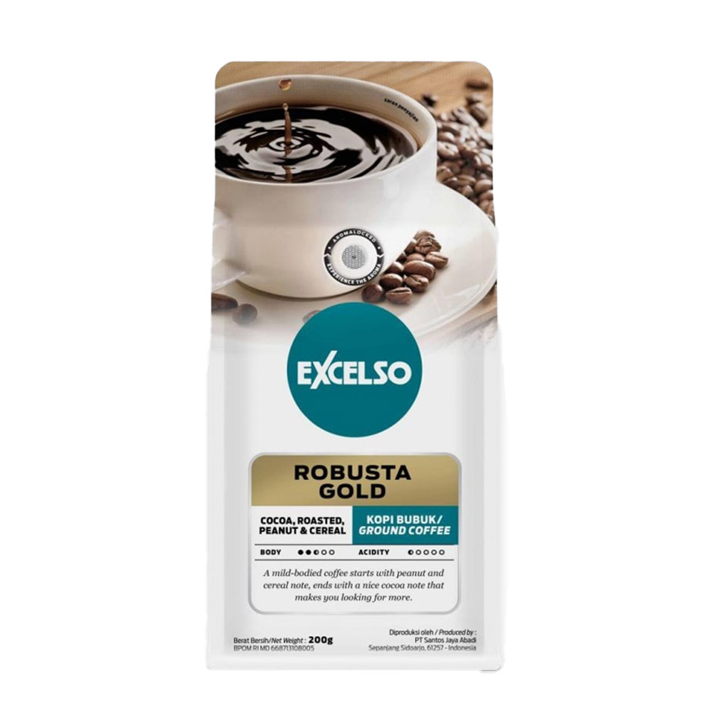 EXCELSO KOPI BUBUK ROBUSTA GOLD 200GR