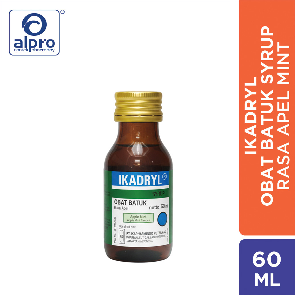 Ikadryl Cough Syrup Apple Mint 60Ml