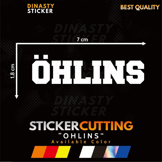 STICKER STIKER CUTTING OHLINS SHOCK TEXT