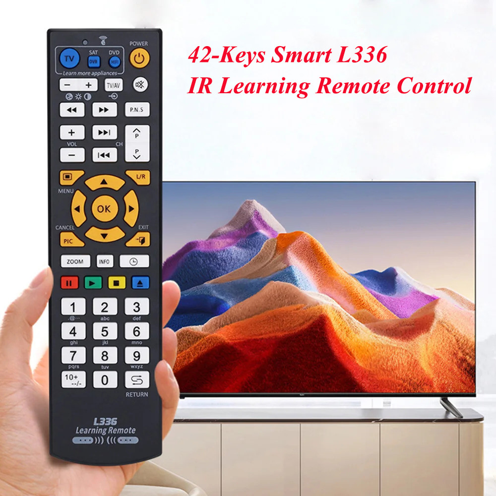 42-Keys Smart L336 IR Learning Remote Control For CBL DVD SAT STB DVB HIFI TV BOX VCR STR Controller with Learning Function
