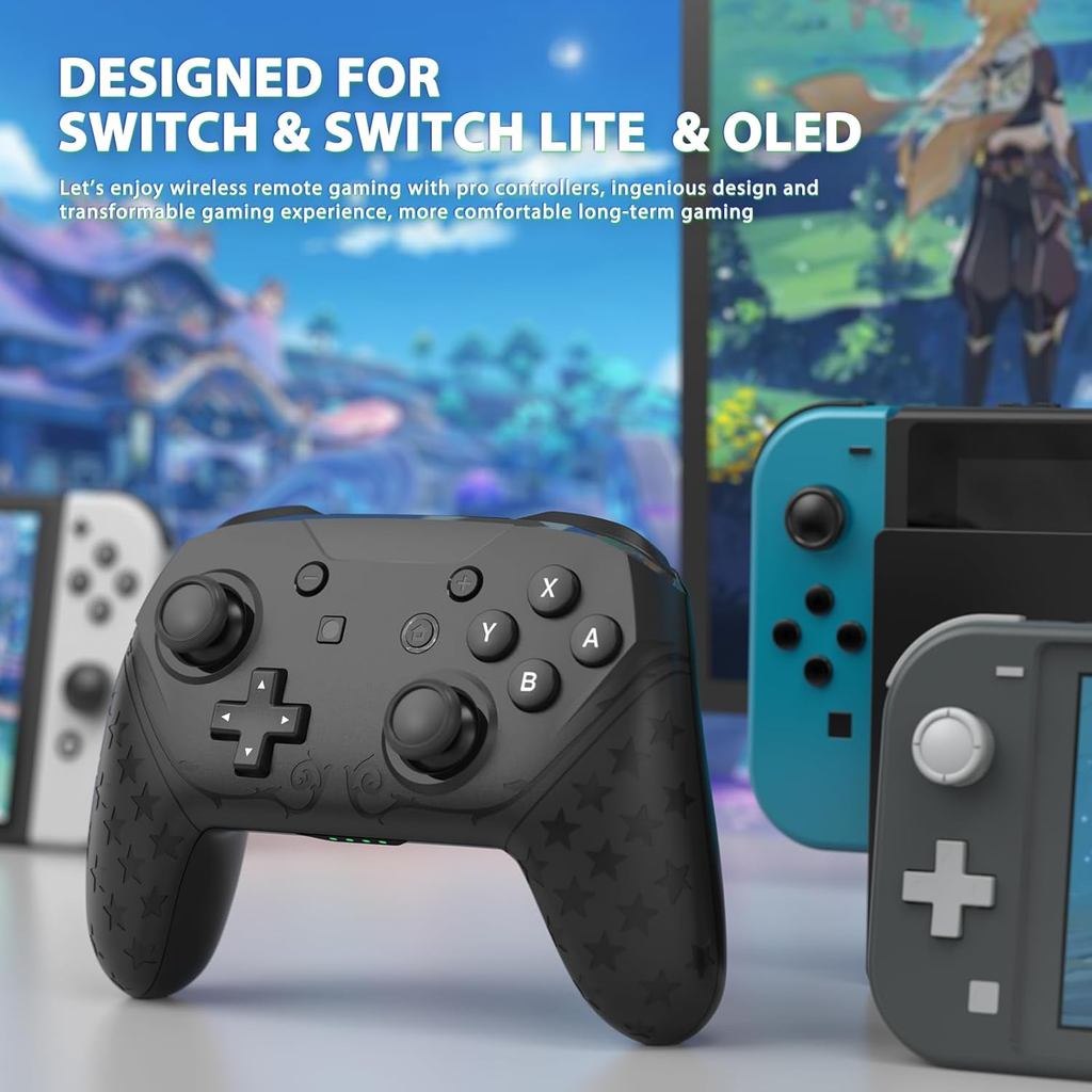 Wireless Controller Compatible Nintendo Swit/Swit Lite/OLED Gamepads Support Amibo Wakeup Screenshot Vibration Functions