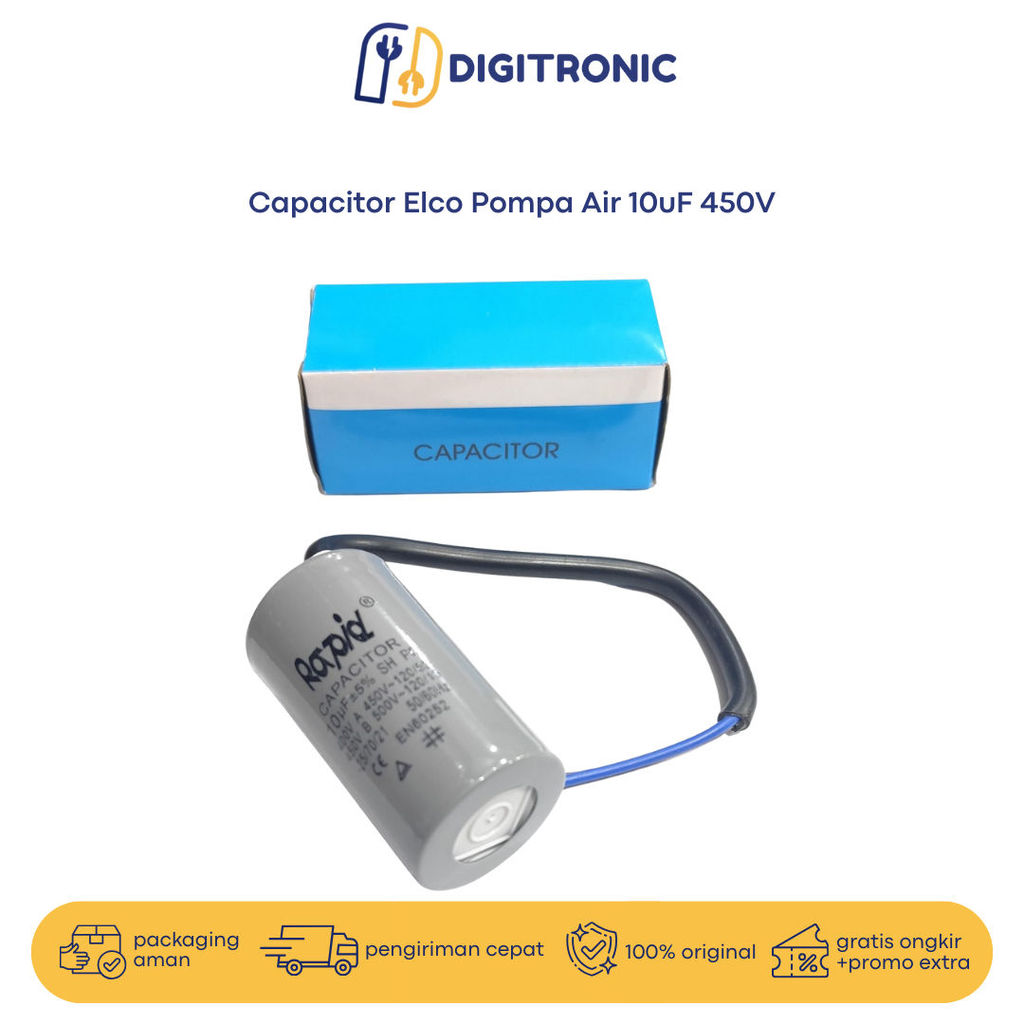 Capacitor Elco Pompa Air 10uF 450V