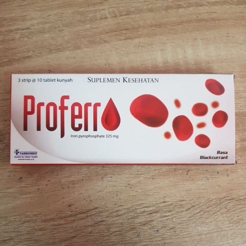 Proferro Box 30 Tablet Kunyah Isi 3 Strip
