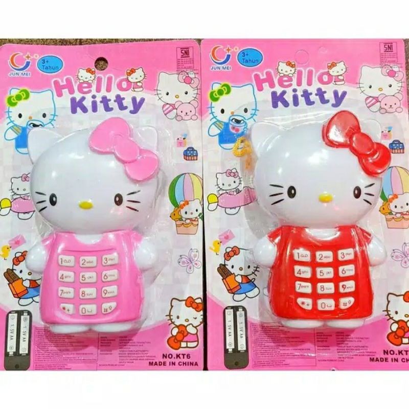 Mainan Anak Telpon Hellokitty/ Handphone Mainan Hellokitty Murah
