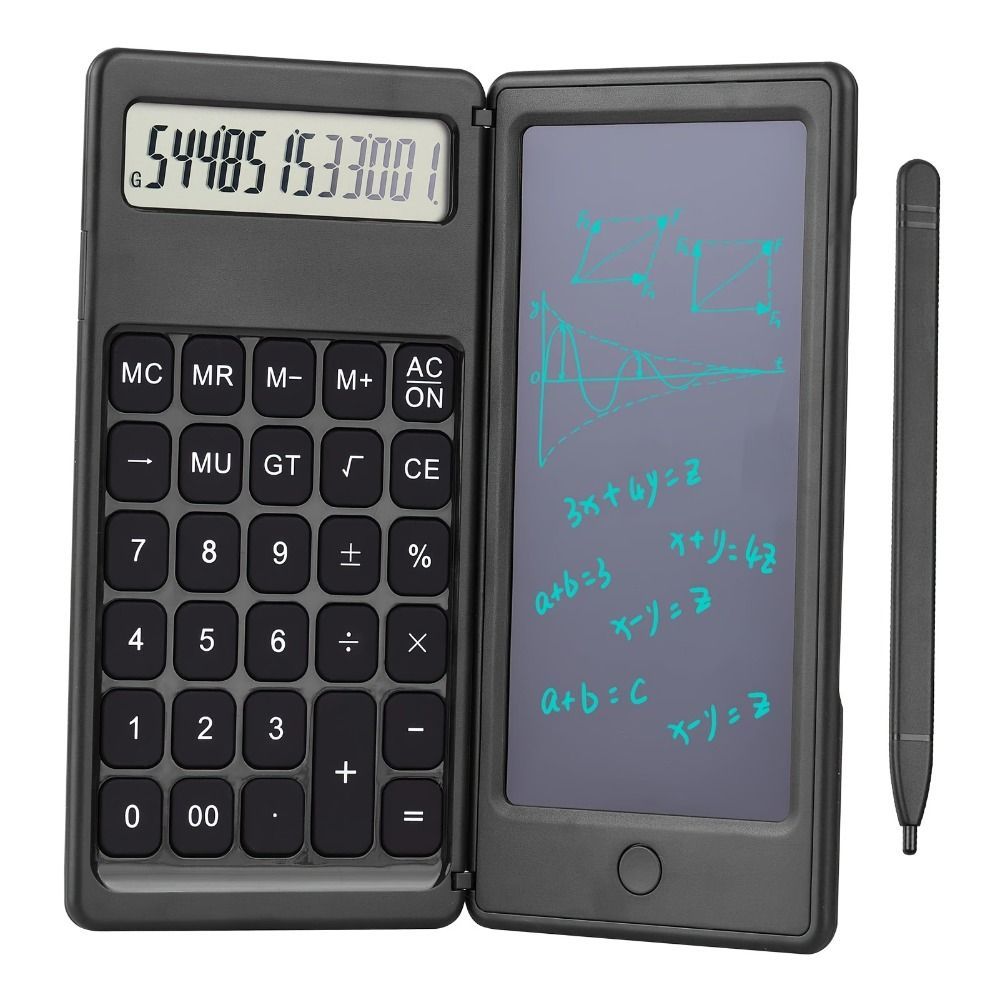 Foldable Scientific Calculator Portable 12 gits Function Calculators with Tablet Erasable Multifunctional