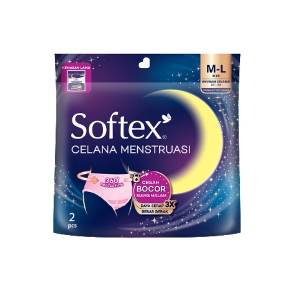 SOFTEX CELANA MENSTRUASI M-L 2'S