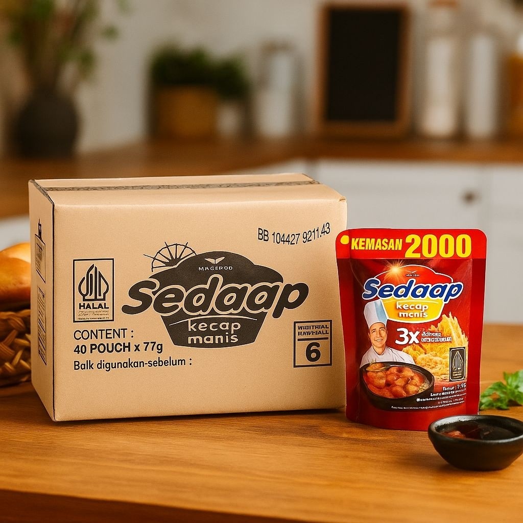 Kecap Sedaap refill pouch 77gram per dus (48 pcs)