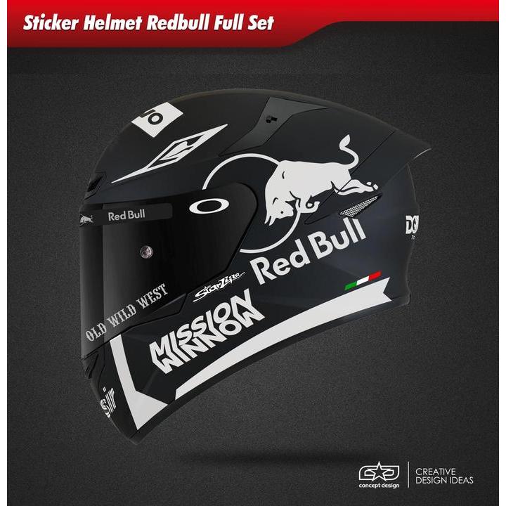 REVZONE Sticker Banteng Helmet Full Set - Putih