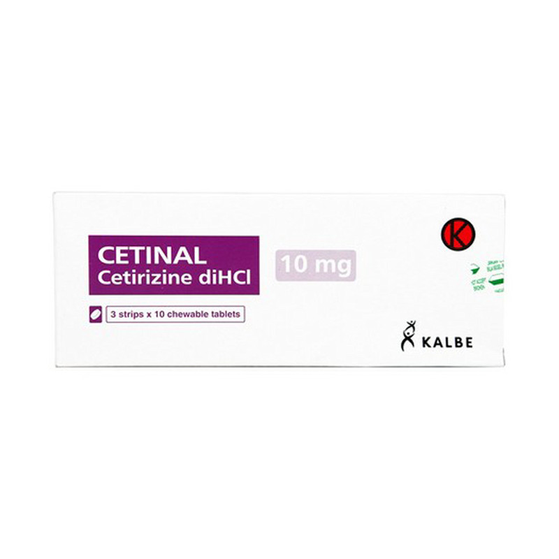 CETINAL 1 STRIP @ 10 TABLET KUNYAH