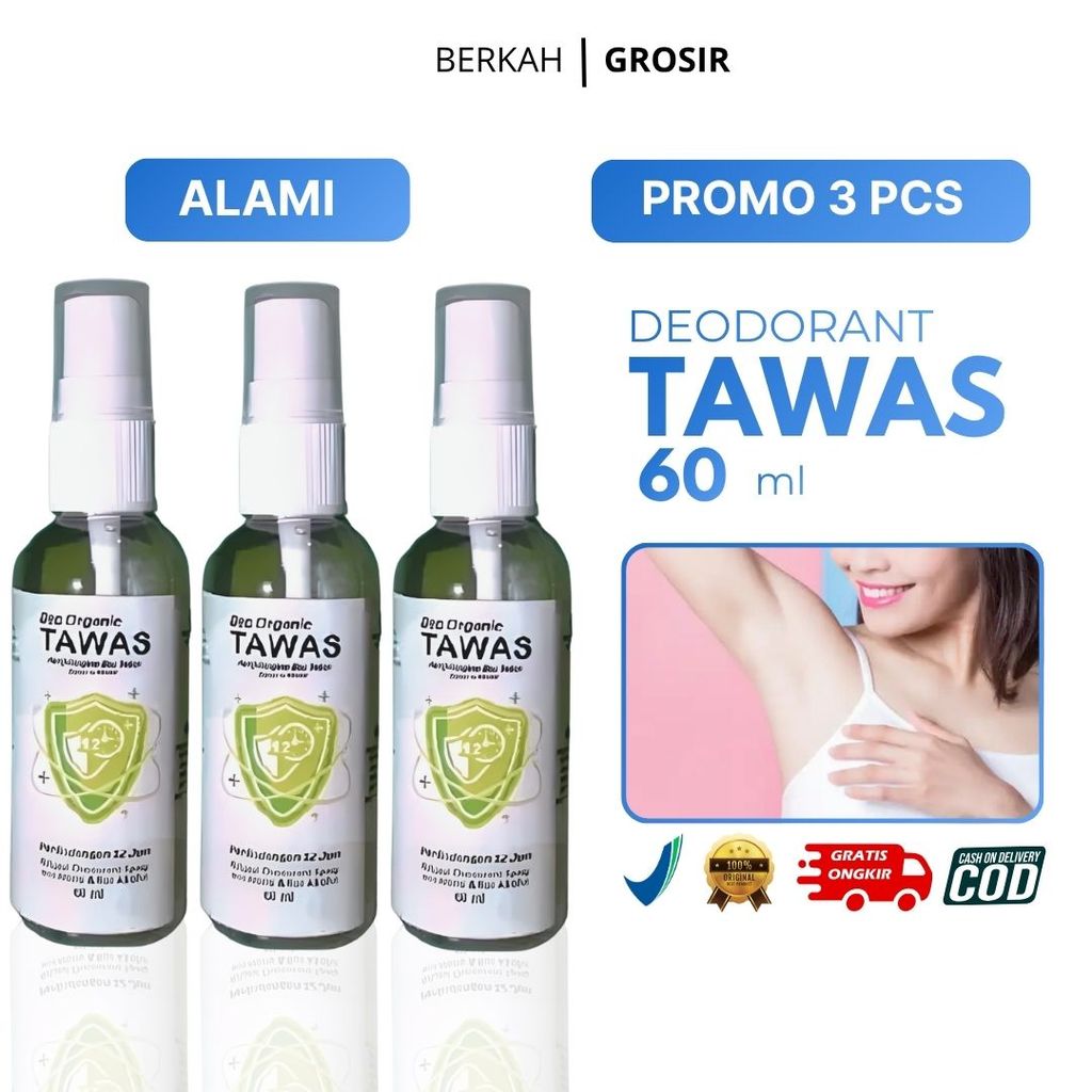 3 PCS - Deodorant Tawas Spray Original 60ml