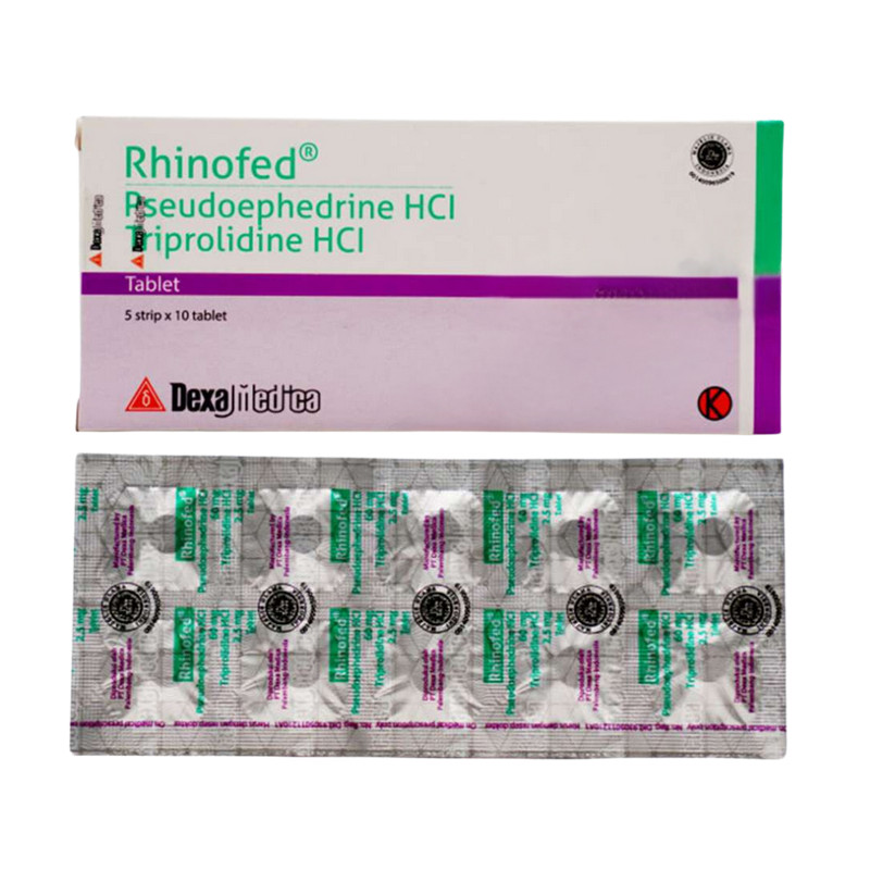 RHINOFED (KERAS) 1 STRIP @ 10 TABLET
