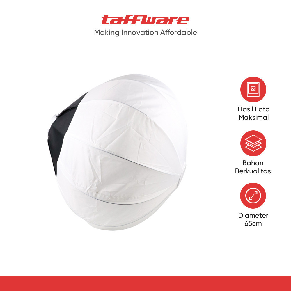 TaffSTUDIO Flash Diffuser Softbox Studio Photography Light Ball - 1355