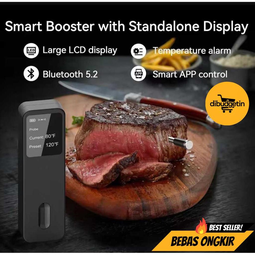 Termometer Makanan Digital Daging BBQ Bluetooth Screen 1 Probe - BFOUR BF-30