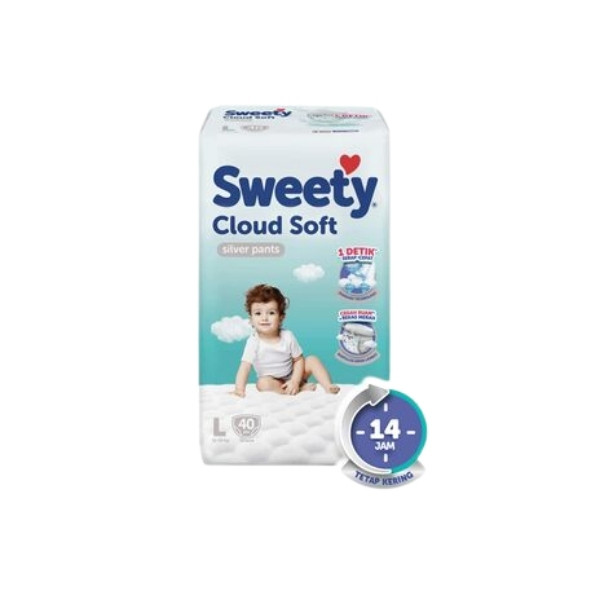 SWEETY SILVER PANTS L 40'S