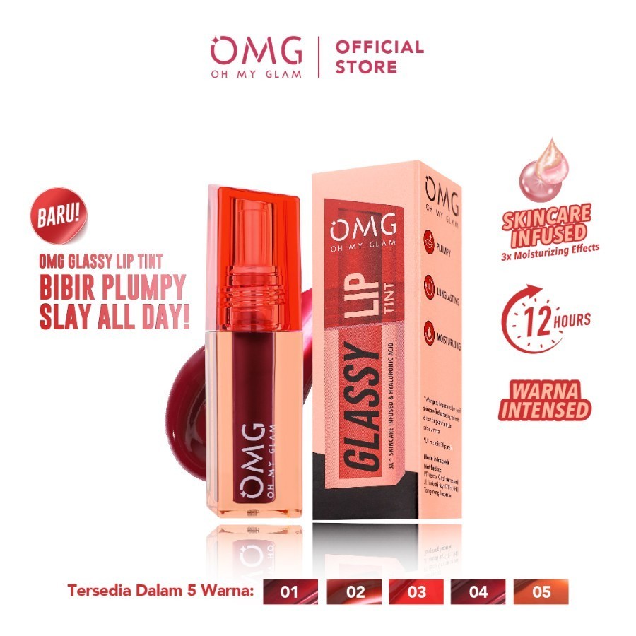 (BISA COD)OMG Glassy Lip Tint
