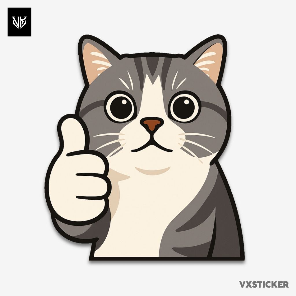 Stiker/Sticker Kucing Lucu