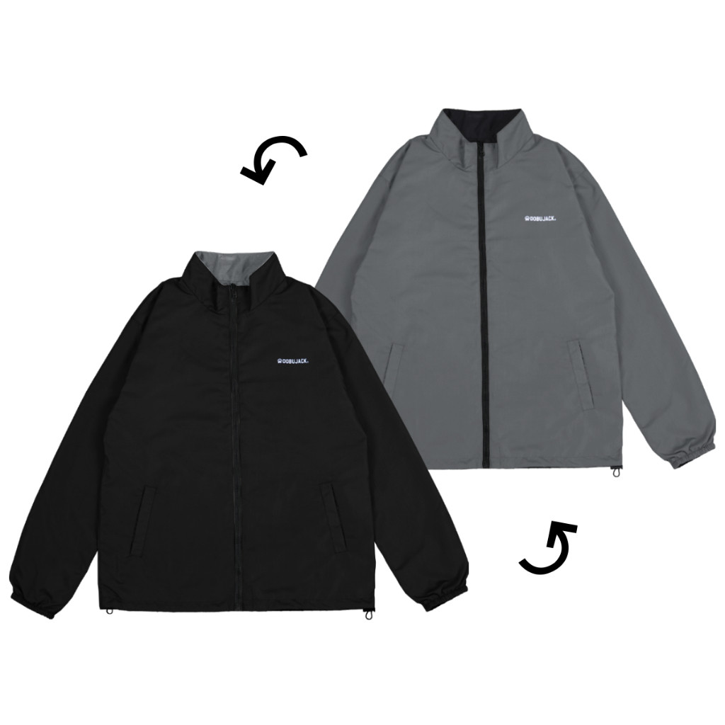 Jacket Reversible Lupi Black Grey | M2