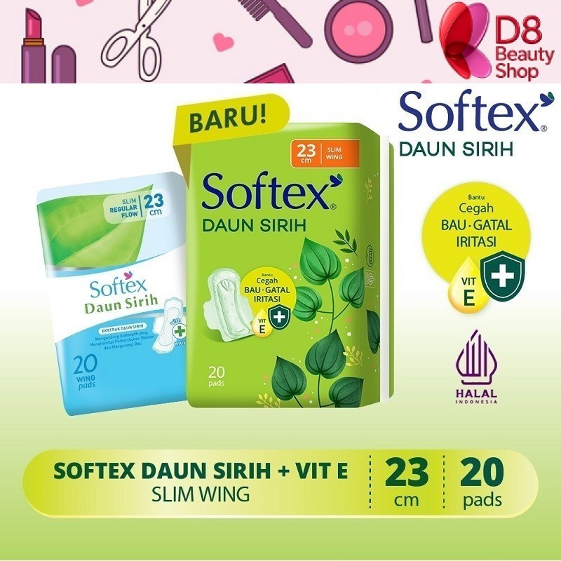 SOFTEX DAUN SIRIH WING 23cm 20pads