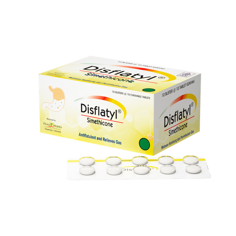 DISFLATYL 1 BLISTER @ 10 TABLET KUNYAH