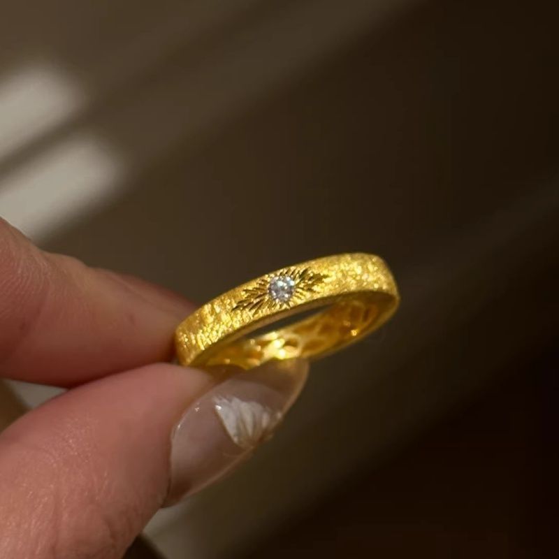 Zirconia open ring, versatile, light luxury, high-end