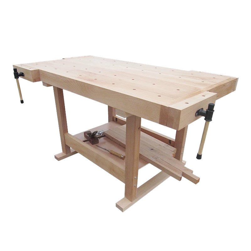 Import Beech Woodworking Workshop Laboratory Tool Solid Wood Handmade Table Multifunction Operation Table Woodworking 4 Table