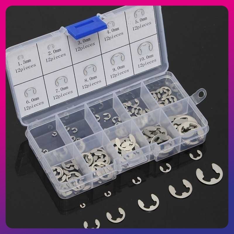JARBLUE E-Clip External Retaining Ring Assortment Kit 120PCS - JR20