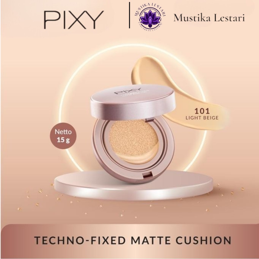 PIXY Make It Glow Techno Fixed Matte Cushion - 101 Light Beige