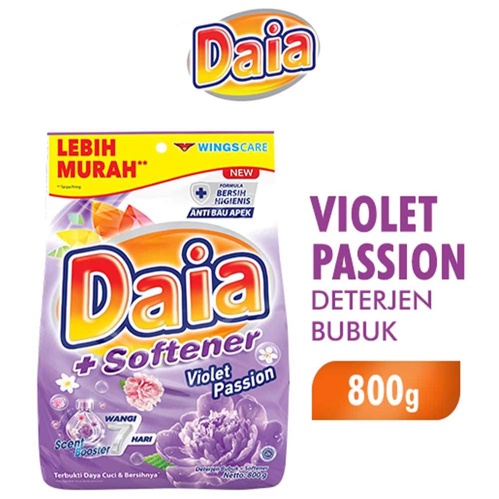 DAIA DETERGENT BUBUK+SOFTENER VIOLET PASSION 850/800g