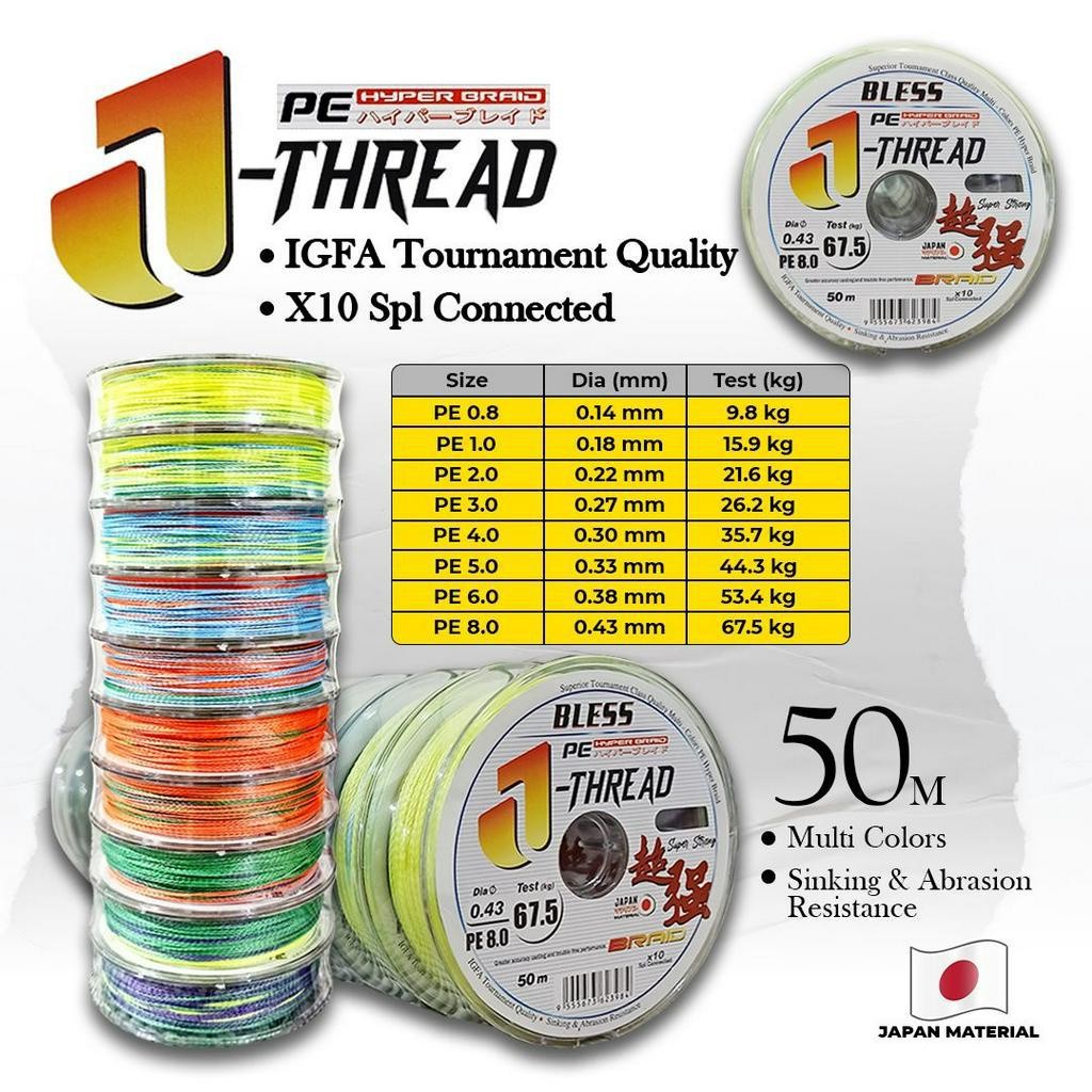 SENAR PE J-THREAD BLESS 50 METER CONNECTING