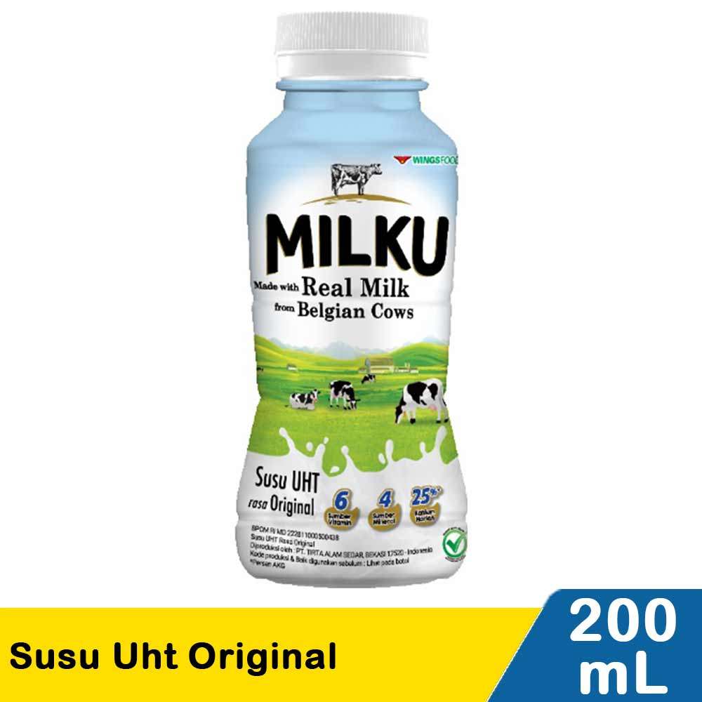 MILKU SUSU UHT ORIGINAL 200mL