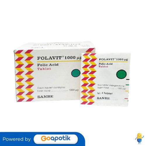 Folavit 1000 Mcg Box 100 Tablet