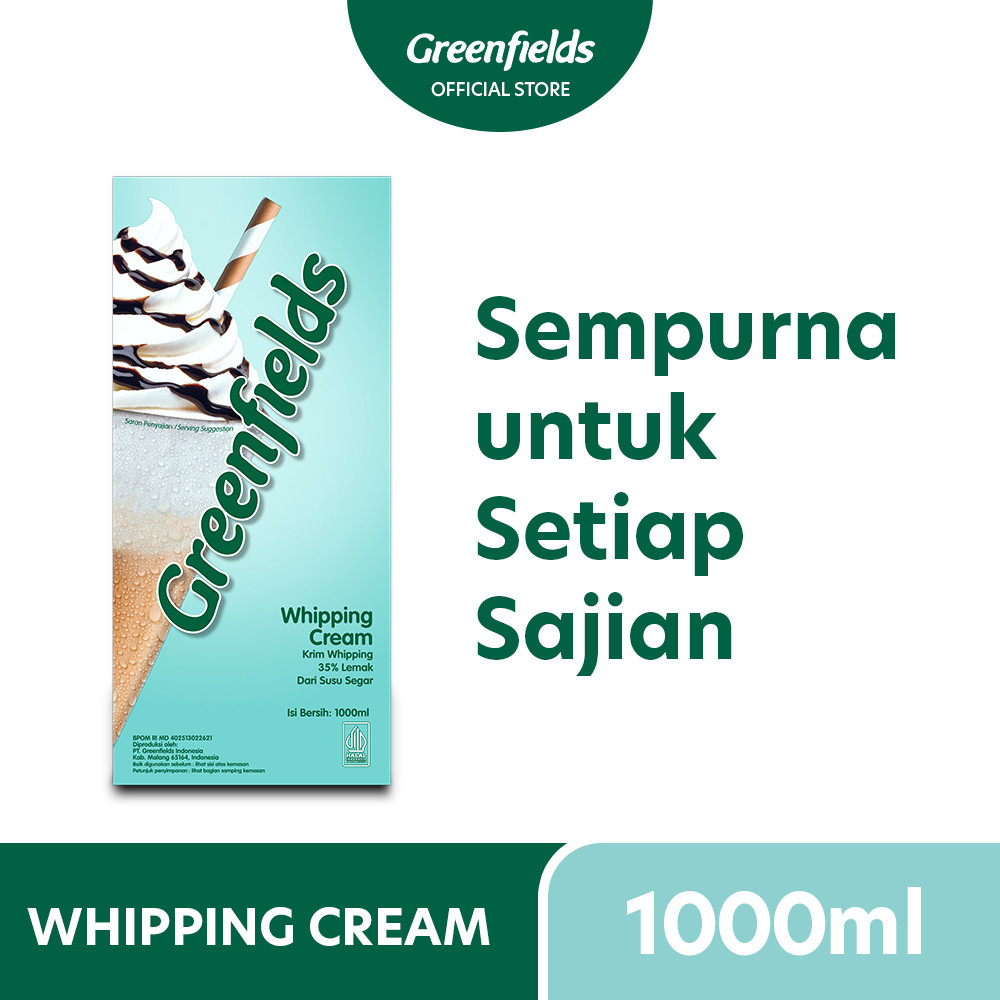 Whipping Cream Greenfields 1L