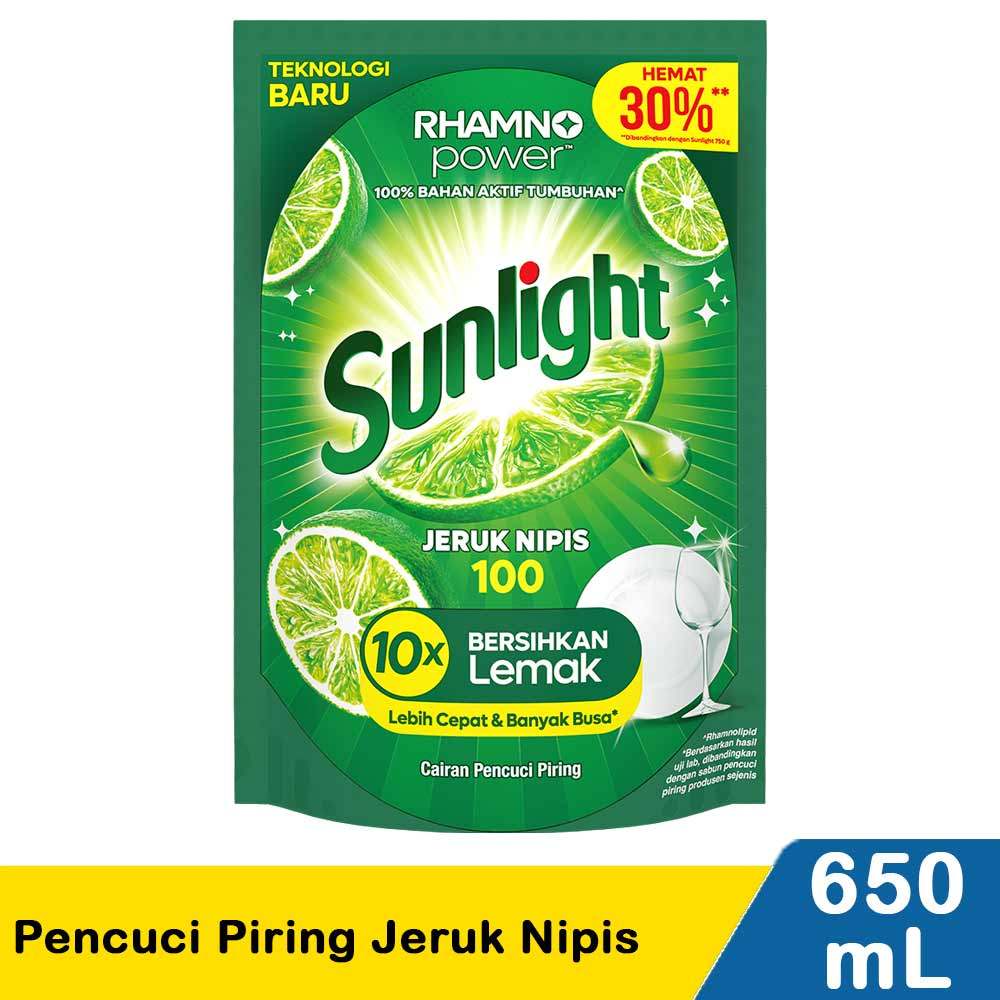 SUNLIGHT PENCUCI PIRING NEW REF LIME 700/650mL