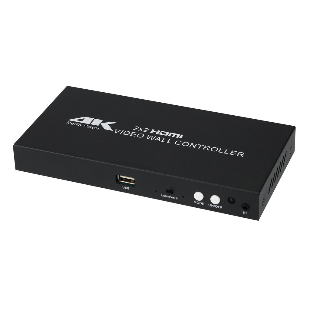 2x2 HDMI-Compitable Video Wall Controller Screen Processor Splicer 1X2 1X4 1X3 Multi-screen Splicing Box USB 4K Media Player