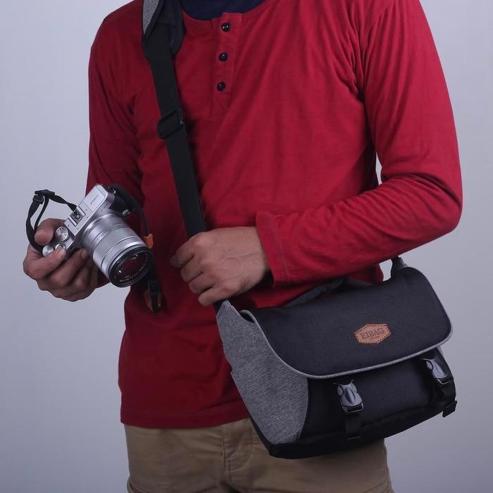 Tas Kamera Selempang eiBag "SHALLOW" - Abu-abu