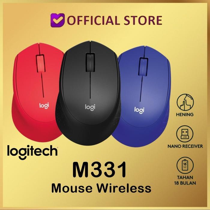 BYTEWORLD Logitech M331 Silent Plus Mouse Wireless M 331 - Hitam